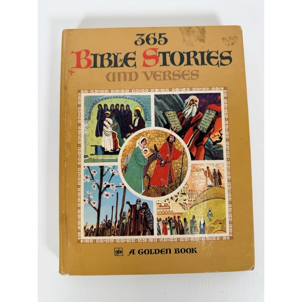 Vtg 1973 Golden Book-365 Bible Stories and Verses-HC-Muriel Granger-illustrated
